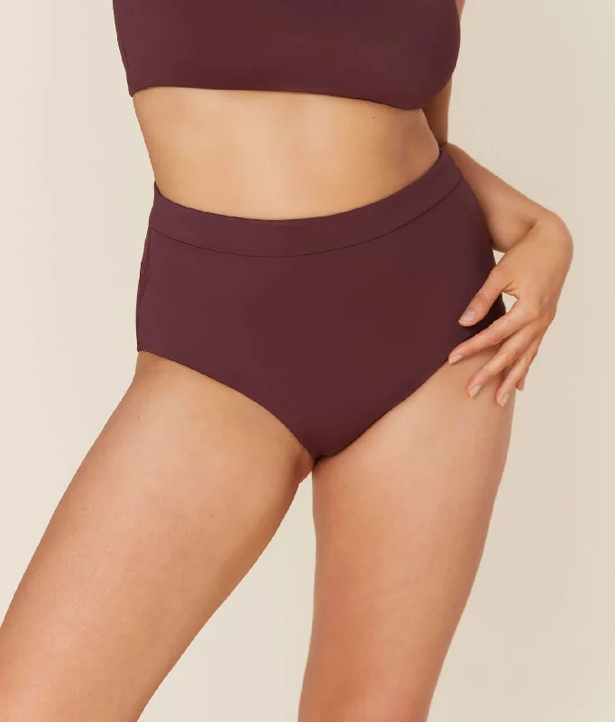 Plus size convertible swimsuits for versatile stylingThe Wide Band High Waist Bikini Bottom - Eco Nylon - Cacao