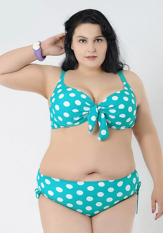 Plus size swimsuits with lace detailingDeniva Dot Print Bikini