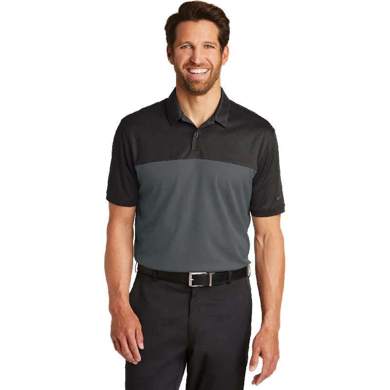 Two - tone polo shirt for a modern and stylish appearanceCLOSEOUT - Nike Dri-FIT Colorblock Micro Pique Polo