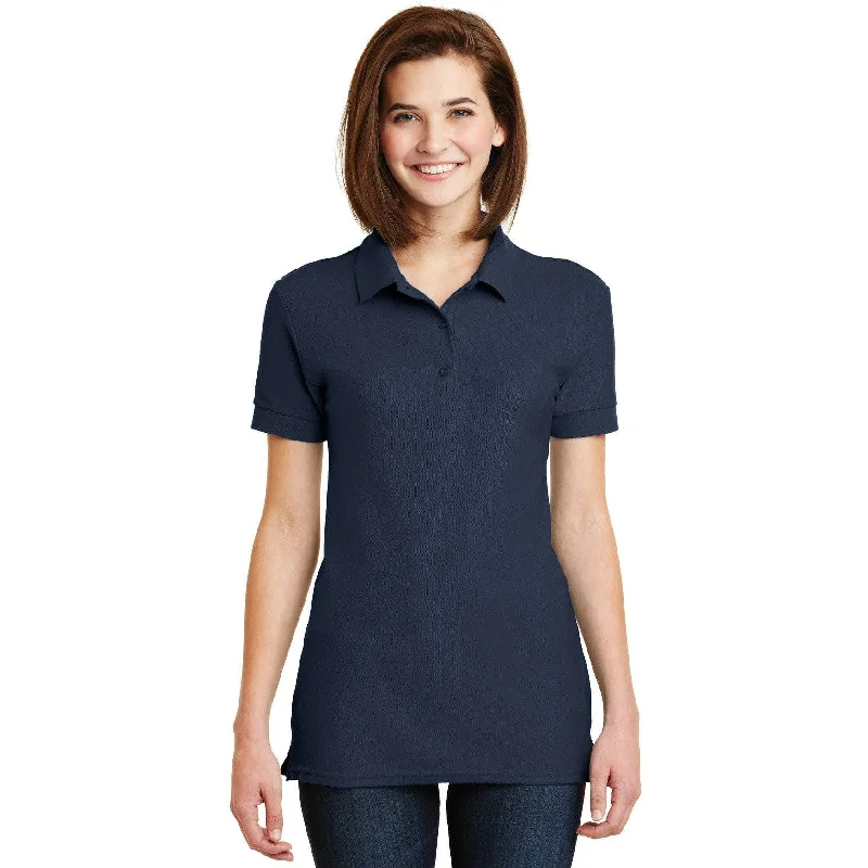 Wrinkle - resistant polo shirt for travel convenienceCLOSEOUT - Gildan Ladies 6.6-Ounce 100% Double Pique Cotton Sport Shirt