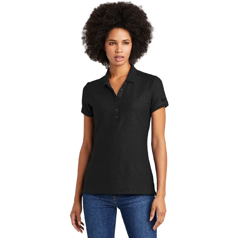 Lace - trimmed polo shirt for a romantic lookCLOSEOUT - New Era Ladies Venue Home Plate Polo