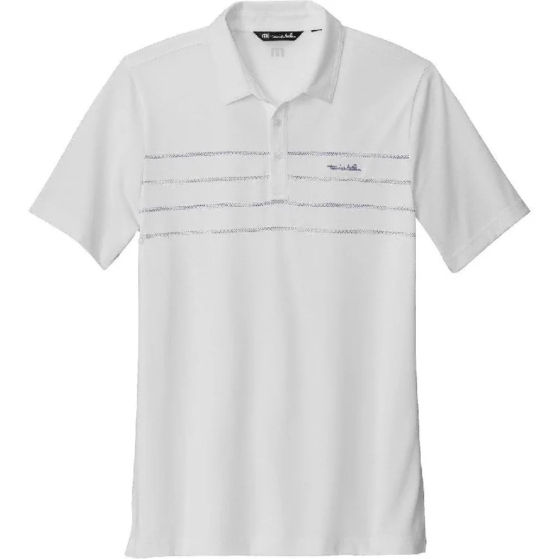 Sheer mesh panel polo shirt for a trendy twistCLOSEOUT - LIMITED EDITION TravisMathew River Rafter Polo