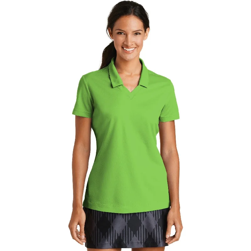 Solid color performance fabric polo shirt for sports activitiesCLOSEOUT - Nike Ladies Dri-FIT Micro Pique Polo