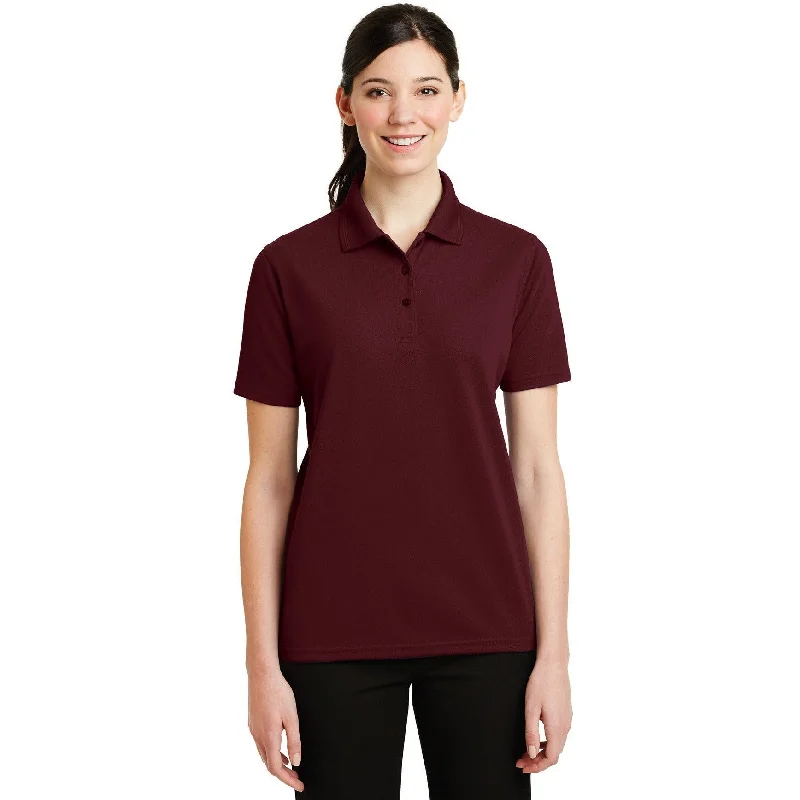 Dry - clean only polo shirt in luxurious silk blendCLOSEOUT - CornerStone Ladies Industrial Pique Polo