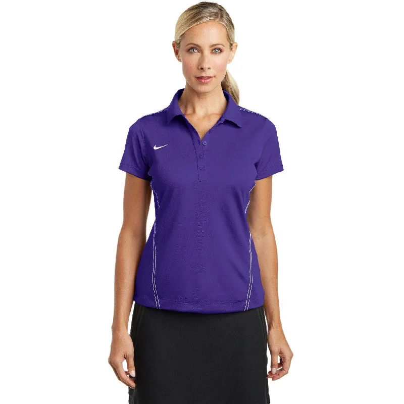 Floral print short - sleeve polo shirt for a feminine lookCLOSEOUT - Nike Ladies Dri-FIT Sport Swoosh Pique Polo