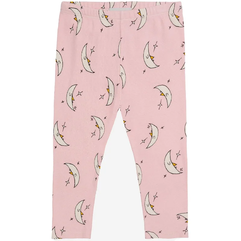 Plus Size Women's Printed Tight Trousers in Floral Patterns for a Spring - Inspired OutfitBobo Choses Light Pink Beneath The Moon Legging