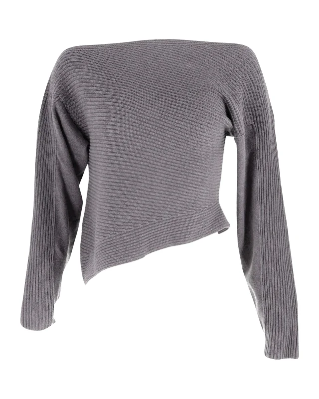 Plus Size Women's Sequined Sweaters for Special OccasionsPlus Size Women's Sequined Sweaters for Special OccasionsAlexander Wang Off Shoulder Sweater in Grey Cotton