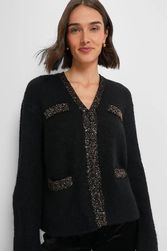 open front women cardigan for easy stylingopen front women cardigan for easy stylingBlack Boucle Fallon Cardigan