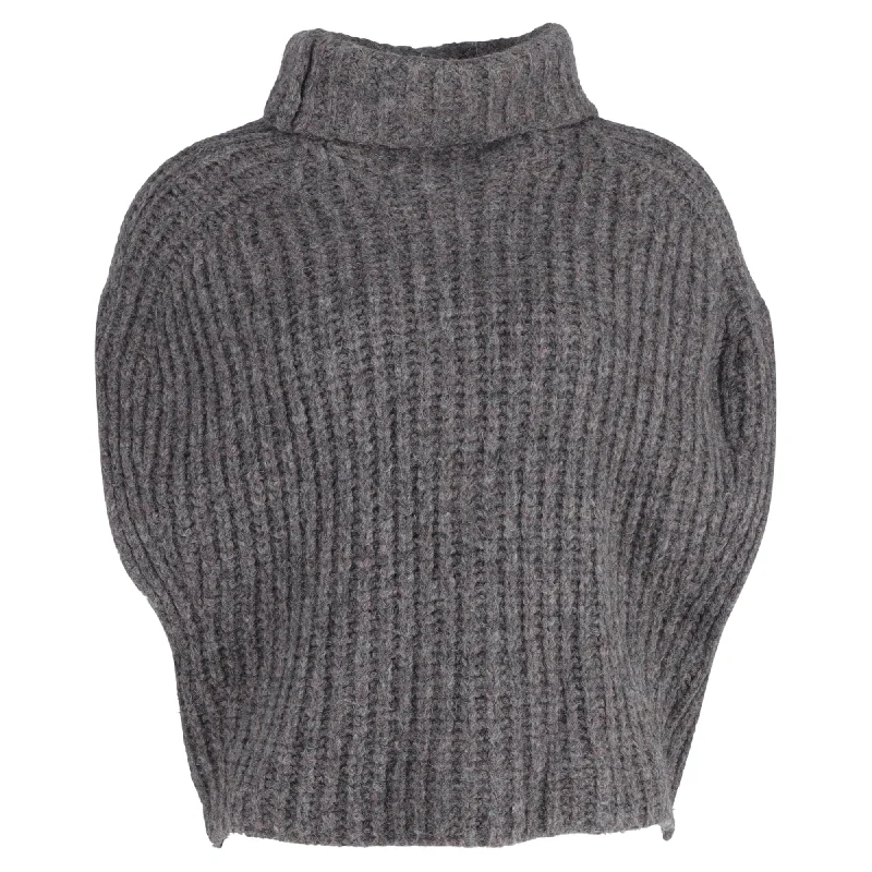 Plus Size Women's Sequined Sweaters for Special OccasionsPlus Size Women's Sequined Sweaters for Special OccasionsIsabel Marant Ivy Turtleneck Sleeveless Sweater in Grey Wool