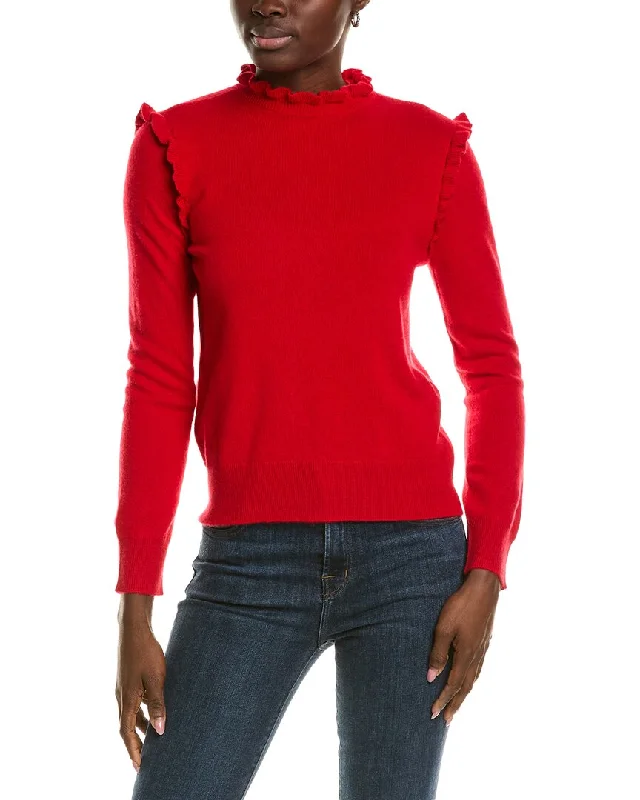 High - Low Hem Women's Cashmere - Blended SweatersHigh - Low Hem Women's Cashmere - Blended Sweaterstyler böe Ruffle Cashmere Sweater