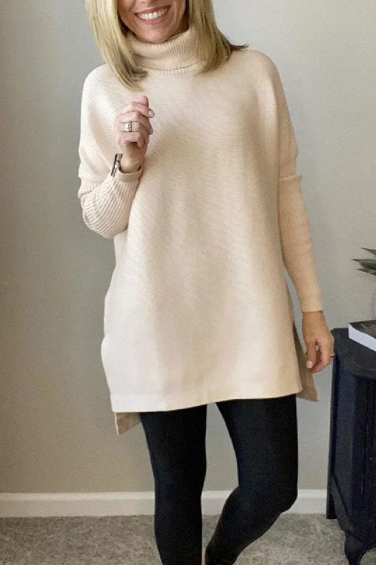 Bell - Sleeve Women's Mohair - Wool Blend SweatersBell - Sleeve Women's Mohair - Wool Blend SweatersWomen's Casual Turtleneck Long Sleeve Sweater