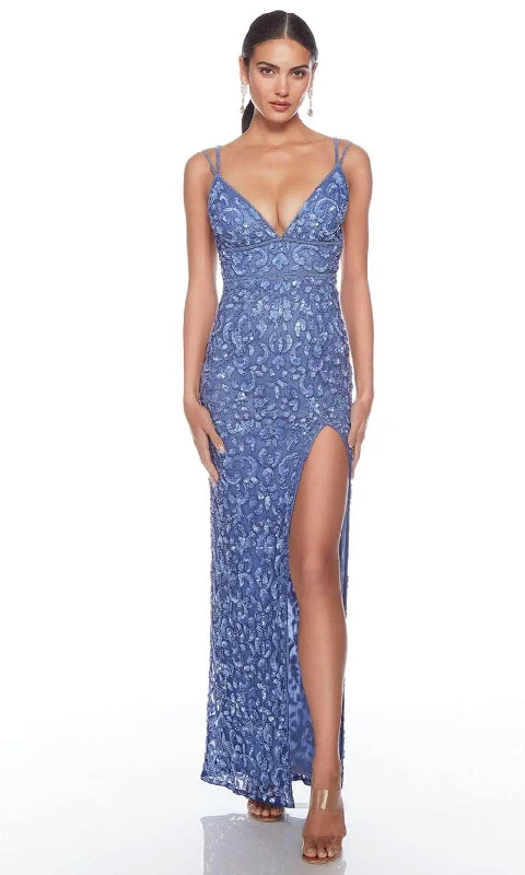 Mini Women Dress with a Short Hem for a Young and Trendy StyleAlyce Paris 88005 - Beaded Open Back Evening Gown