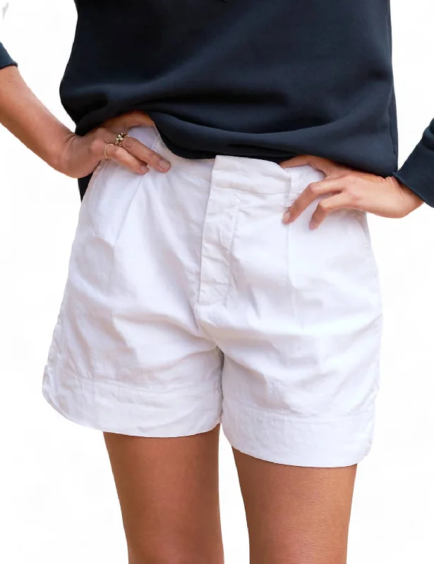 Elastic Waist Women Shorts for Easy Wear and ComfortWaterford Walking Shorts In White